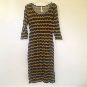 Black & Gold Wiggle Dress